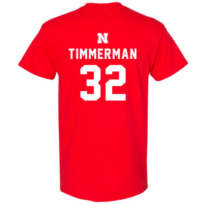 Nebraska - NCAA Baseball : Tucker Timmerman - T-Shirt