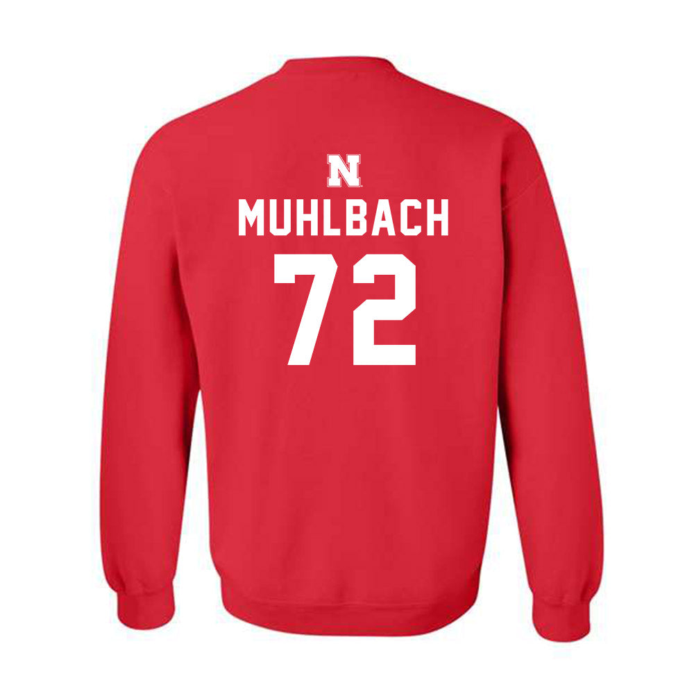 Nebraska - NCAA Softball : Carlie Muhlbach - Replica Shersey Crewneck Sweatshirt-1