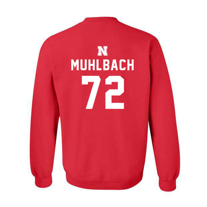 Nebraska - NCAA Softball : Carlie Muhlbach - Replica Shersey Crewneck Sweatshirt-1
