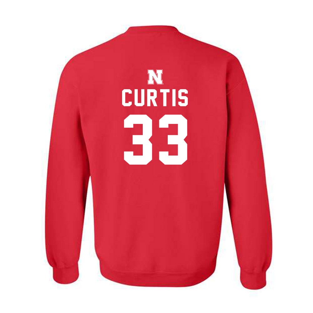 Nebraska - NCAA Men's Basketball : Leo Curtis - Replica Shersey Crewneck Sweatshirt-1
