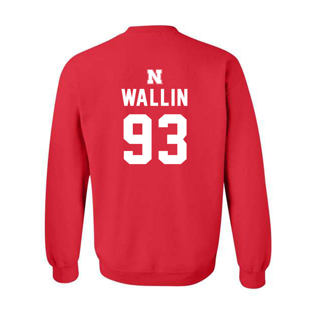 Nebraska - NCAA Football : Kai Wallin - Crewneck Sweatshirt