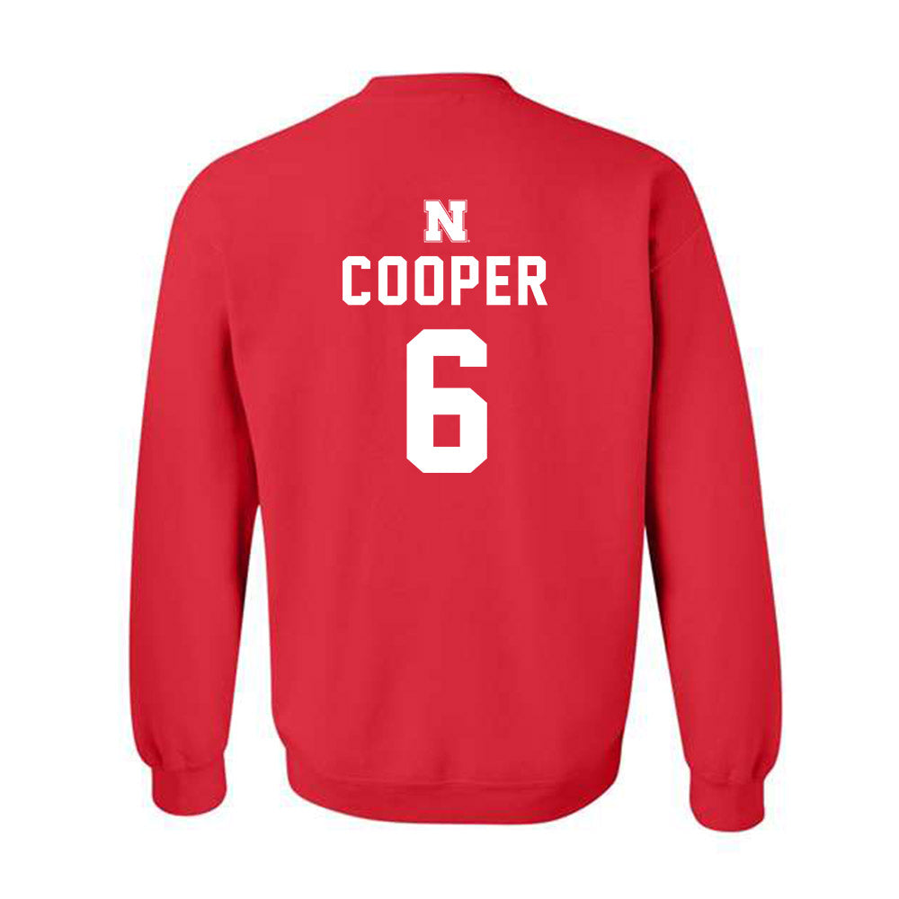 Nebraska - NCAA Men's Basketball : Will Cooper - Replica Shersey Crewneck Sweatshirt-1