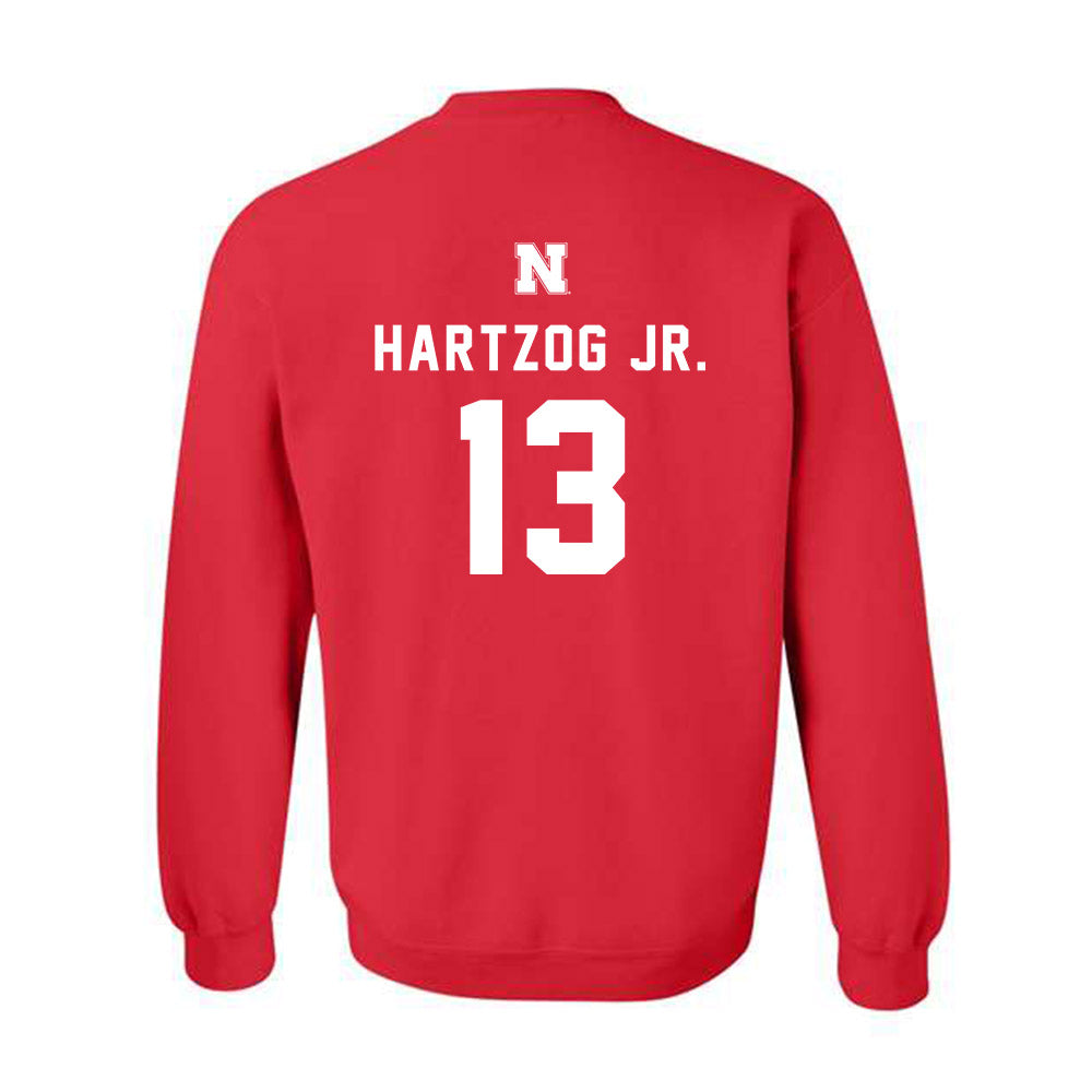 Nebraska - NCAA Football : Malcolm Hartzog Jr. - Replica Shersey Crewneck Sweatshirt