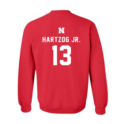 Nebraska - NCAA Football : Malcolm Hartzog Jr. - Replica Shersey Crewneck Sweatshirt