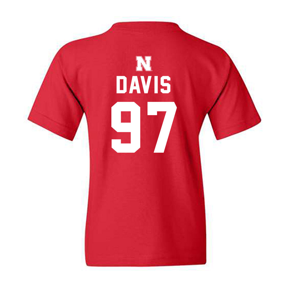 Nebraska - NCAA Football : Keona Davis - Replica Shersey Youth T-Shirt-1