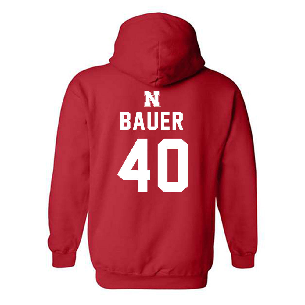 Nebraska - NCAA Football : Rowdy Bauer - Hooded Sweatshirt