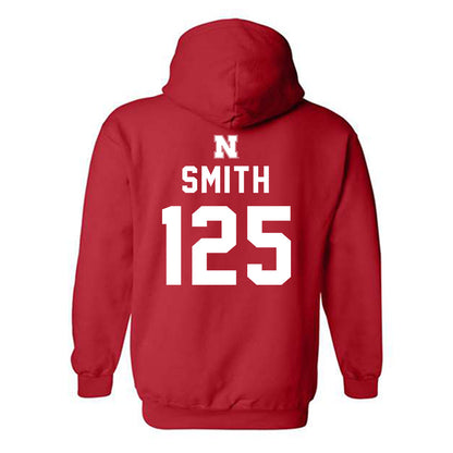 Nebraska - NCAA Wrestling : Caleb Smith - Replica Shersey Hooded Sweatshirt