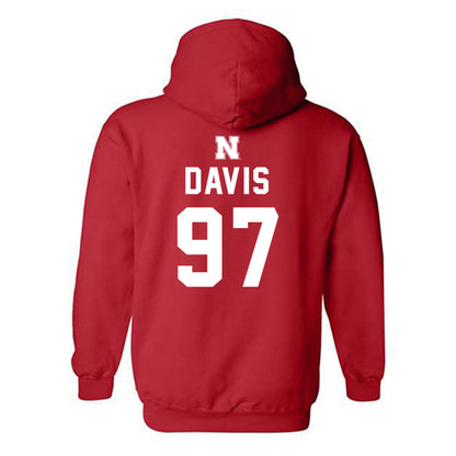 Nebraska - NCAA Football : Keona Davis - Replica Shersey Hooded Sweatshirt-1