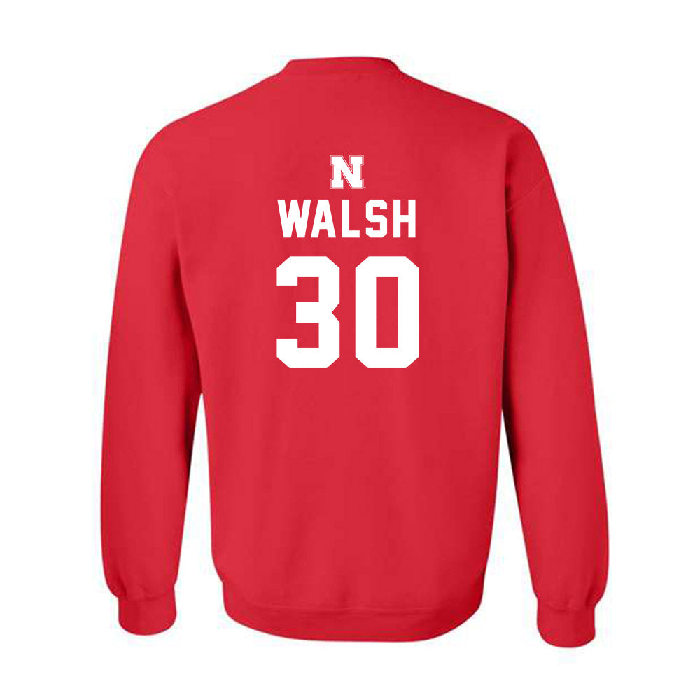 Nebraska - NCAA Baseball : Will Walsh - Crewneck Sweatshirt