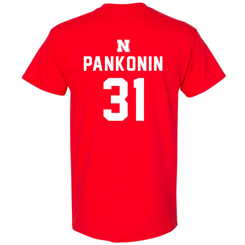 Nebraska - NCAA Baseball : Auden Pankonin - Replica Shersey T-Shirt-1