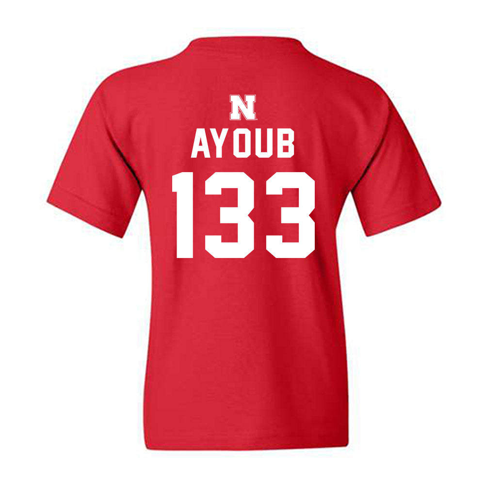 Nebraska - NCAA Wrestling : Omar Ayoub - Replica Shersey Youth T-Shirt-1