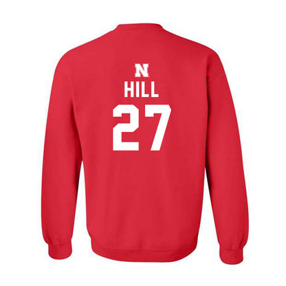 Nebraska - NCAA Softball : Natalia Hill - Replica Shersey Crewneck Sweatshirt-1