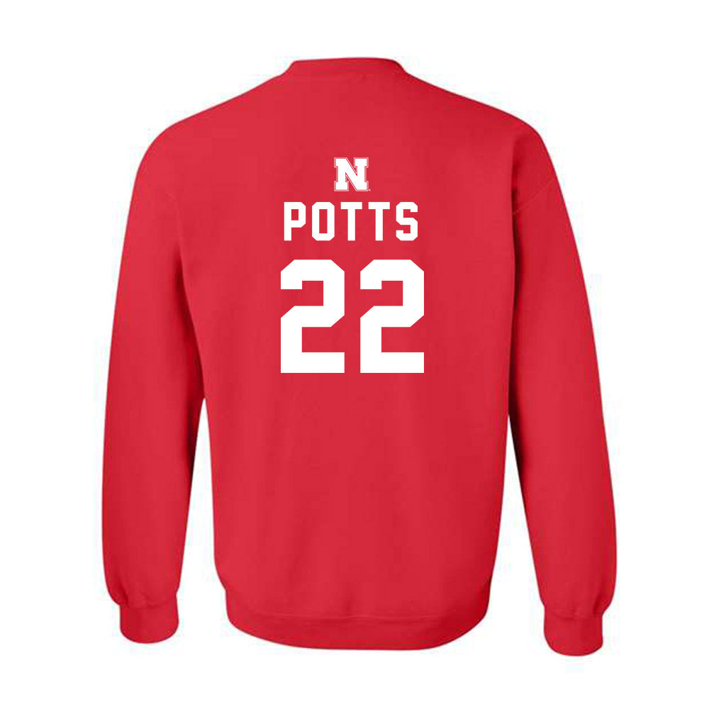 Nebraska - NCAA Women's Basketball : Natalie Potts - Replica Shersey Crewneck Sweatshirt