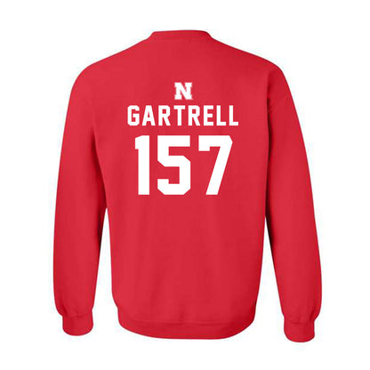 Nebraska - NCAA Wrestling : Dez Gartrell - Replica Shersey Crewneck Sweatshirt-1