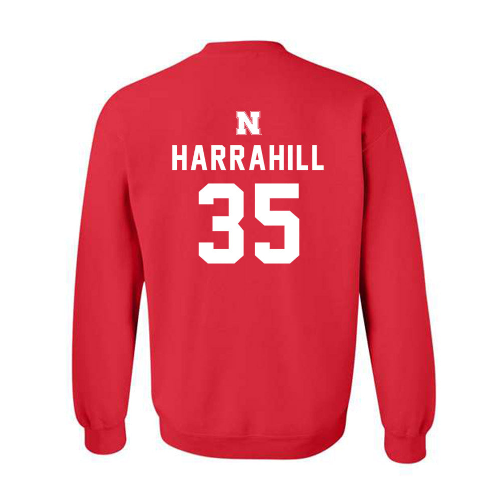Nebraska - NCAA Baseball : Ryan Harrahill - Replica Shersey Crewneck Sweatshirt-1