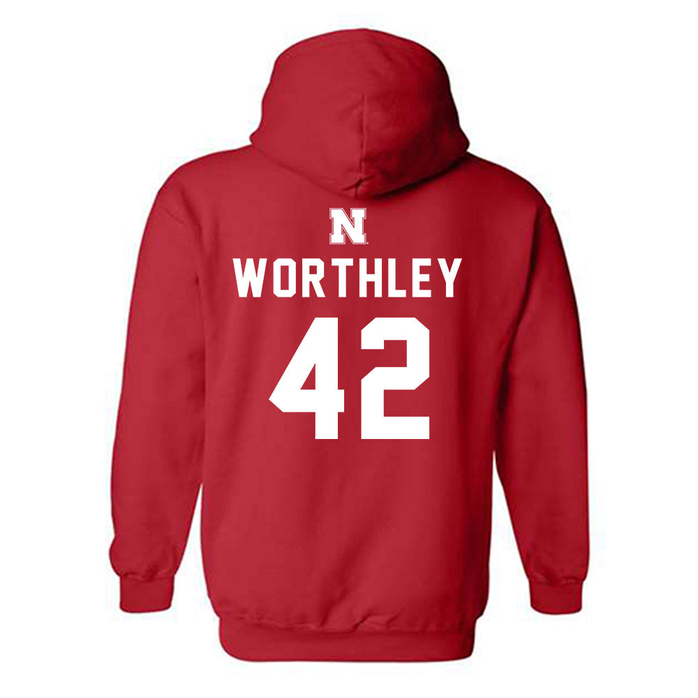 Nebraska - NCAA Baseball : Jalen Worthley - Hooded Sweatshirt