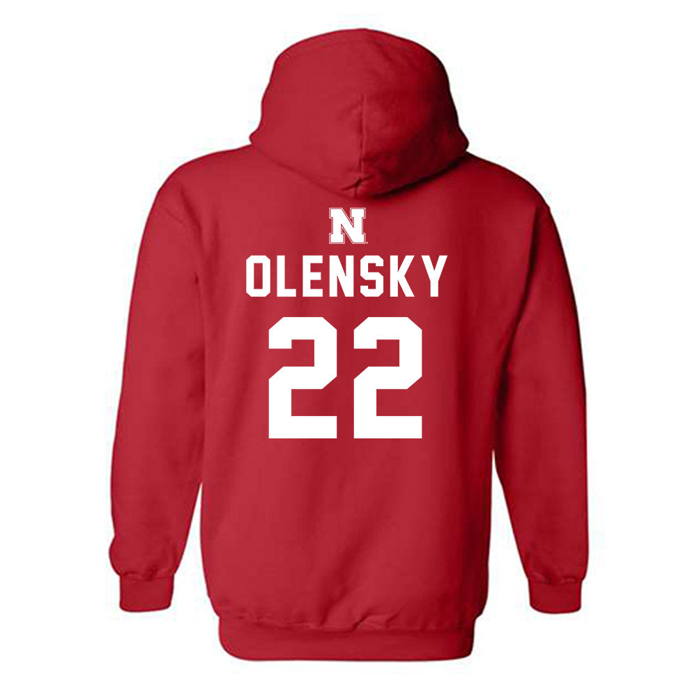 Nebraska - NCAA Softball : Caitlin Olensky - Hooded Sweatshirt Replica Shersey