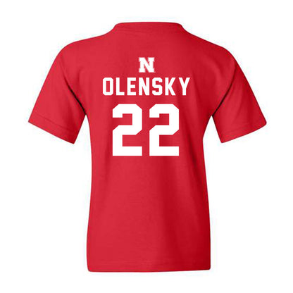 Nebraska - NCAA Softball : Caitlin Olensky - Youth T-Shirt Replica Shersey