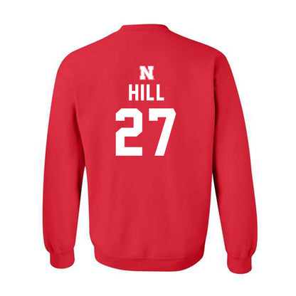 Nebraska - NCAA Softball : Natalia Hill - Replica Shersey Crewneck Sweatshirt-1