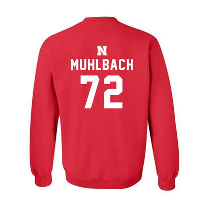 Nebraska - NCAA Softball : Carlie Muhlbach - Replica Shersey Crewneck Sweatshirt-1