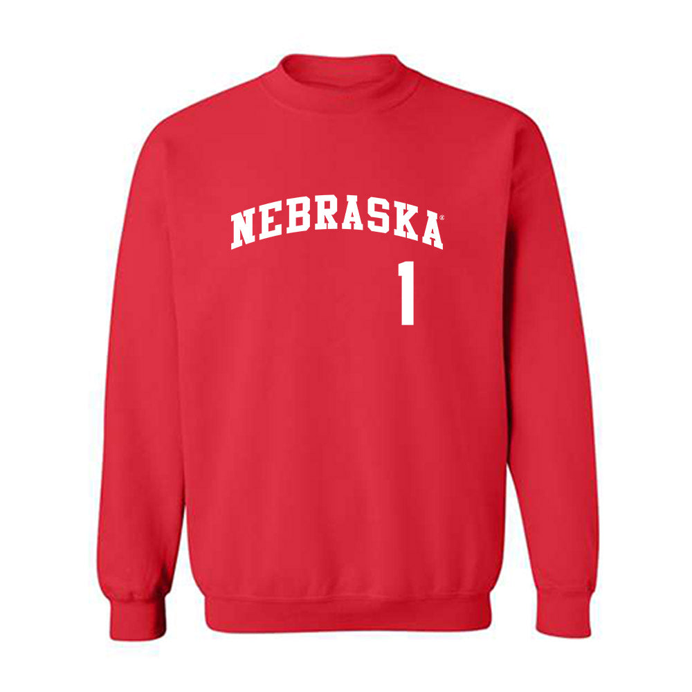 Nebraska - NCAA Softball : Olivia DiNardo - Replica Shersey Crewneck Sweatshirt-0