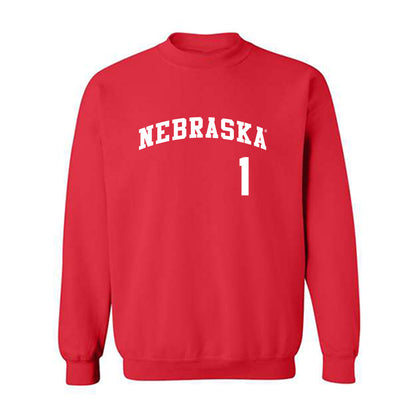 Nebraska - NCAA Softball : Olivia DiNardo - Replica Shersey Crewneck Sweatshirt-0