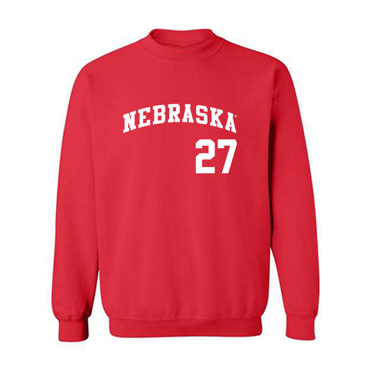 Nebraska - NCAA Softball : Natalia Hill - Replica Shersey Crewneck Sweatshirt-0