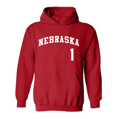 Nebraska - NCAA Softball : Olivia DiNardo - Replica Shersey Hooded Sweatshirt-0