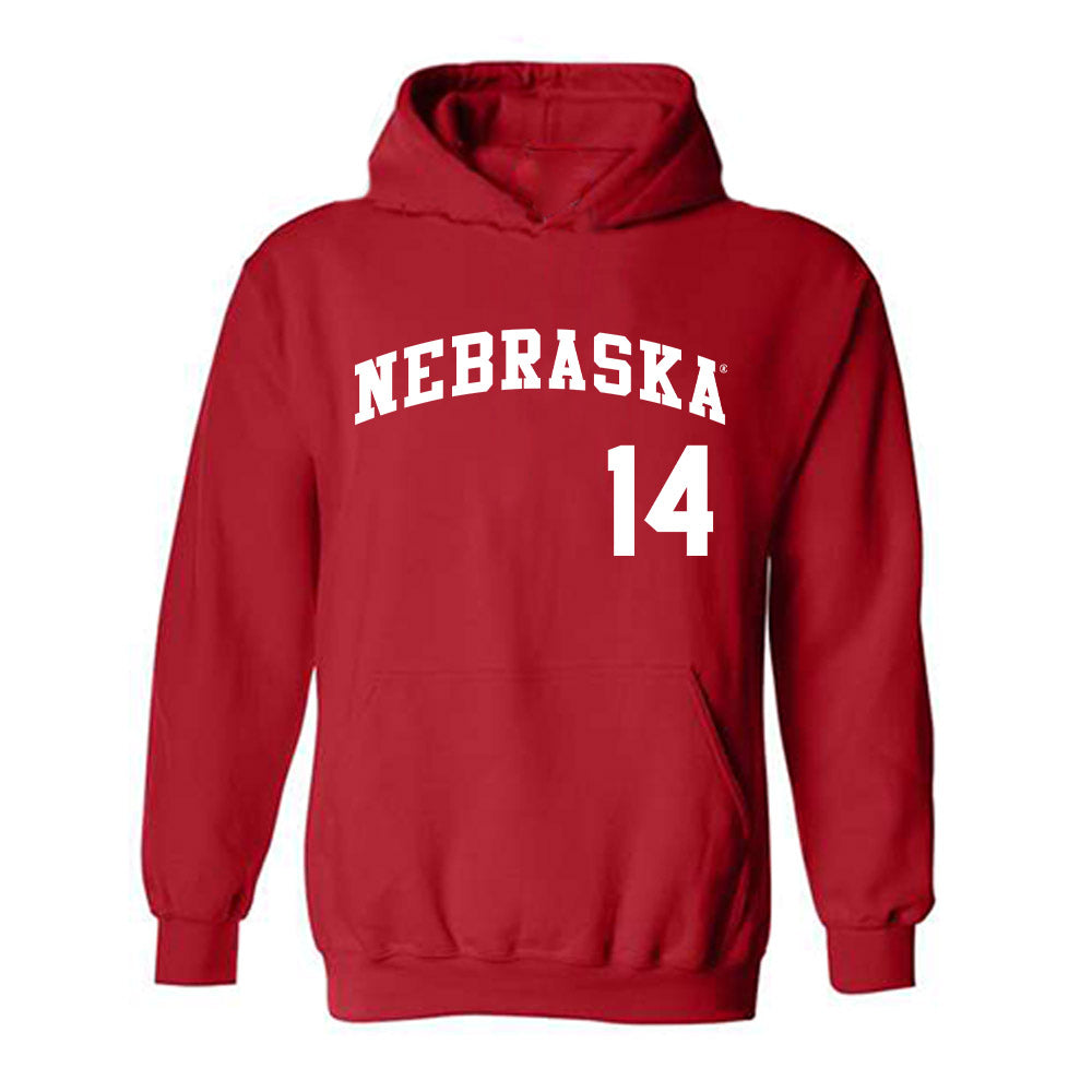 Nebraska - NCAA Softball : Kacie Hoffmann - Replica Shersey Hooded Sweatshirt-0