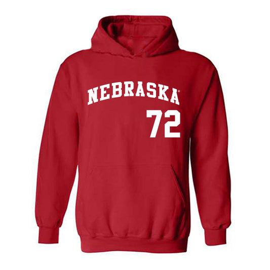 Nebraska - NCAA Softball : Carlie Muhlbach - Replica Shersey Hooded Sweatshirt-0