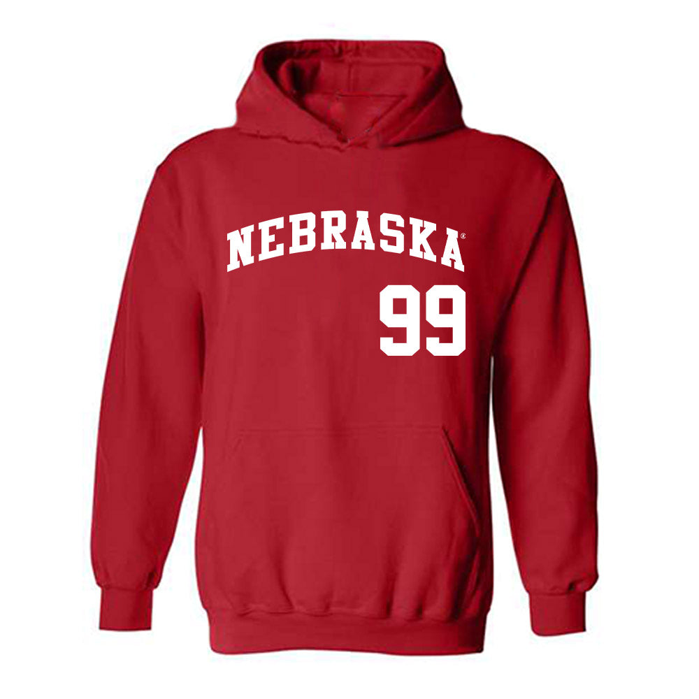 Nebraska - NCAA Softball : Alexis Jensen - Replica Shersey Hooded Sweatshirt-0