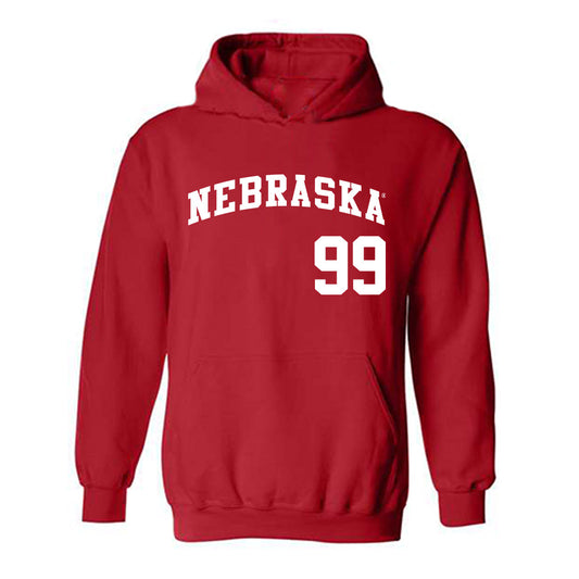 Nebraska - NCAA Softball : Alexis Jensen - Replica Shersey Hooded Sweatshirt-0