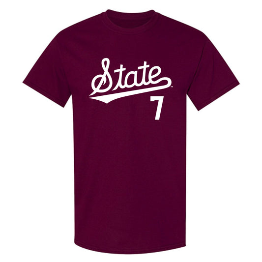 Mississippi State - NCAA Baseball : Reed Stallman - Classic Shersey T-Shirt-0