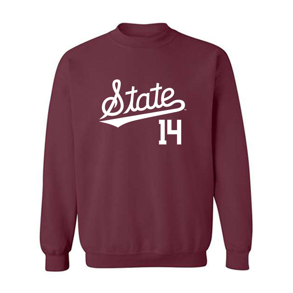 Mississippi State - NCAA Baseball : Vytas Valincius - Classic Shersey Crewneck Sweatshirt-0