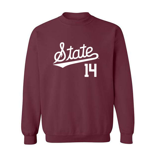Mississippi State - NCAA Baseball : Vytas Valincius - Classic Shersey Crewneck Sweatshirt-0