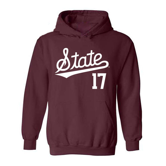 Mississippi State - NCAA Baseball : Parker Rhodes - Classic Shersey Hooded Sweatshirt-0