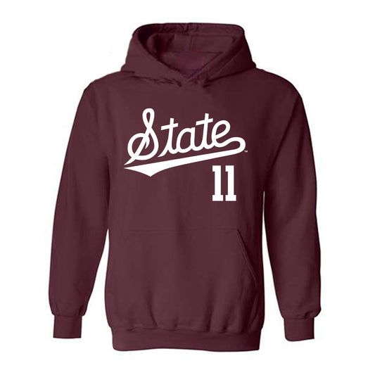Mississippi State - NCAA Baseball : Duke Stone - Classic Shersey Hooded Sweatshirt-0