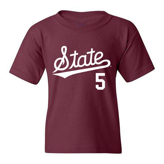 Mississippi State - NCAA Baseball : Aidan Teel - Classic Shersey Youth T-Shirt-0