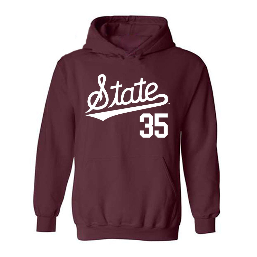 Mississippi State - NCAA Baseball : Ben Davis - Classic Shersey Hooded Sweatshirt-0