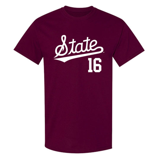 Mississippi State - NCAA Baseball : Braden Booth - Classic Shersey T-Shirt-0