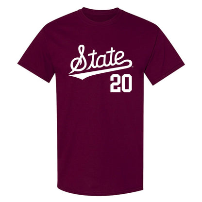 Mississippi State - NCAA Baseball : Maddox Miller - Classic Shersey T-Shirt-0