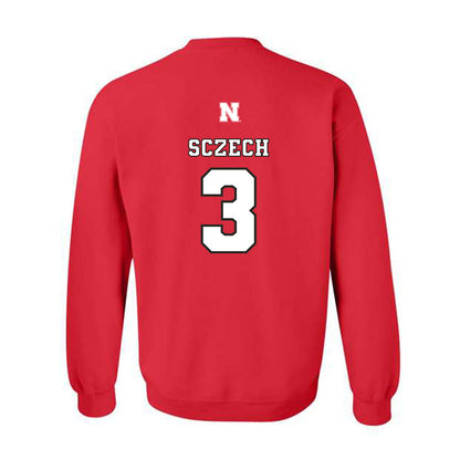 Nebraska - NCAA Women's Volleyball : Allie Sczech - Replica Shersey Crewneck Sweatshirt-1