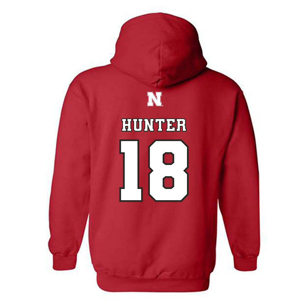 Nebraska - NCAA Women's Volleyball : Ryan Hunter - Replica Shersey Hooded Sweatshirt-1