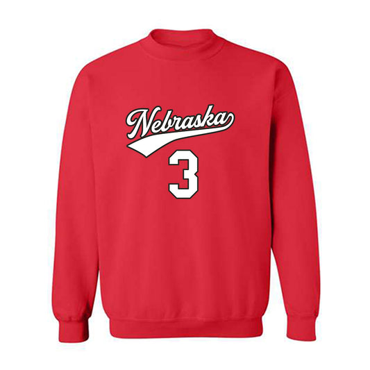 Nebraska - NCAA Women's Volleyball : Allie Sczech - Replica Shersey Crewneck Sweatshirt-0