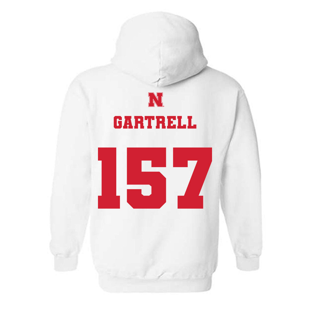 Nebraska - NCAA Wrestling : Dez Gartrell - Generic Shersey Hooded Sweatshirt-1