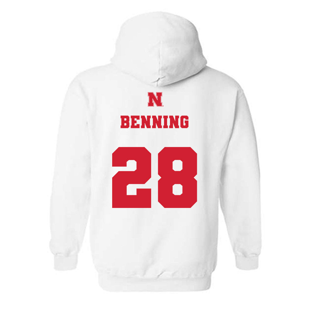 Nebraska - NCAA Football : Caleb Benning - Generic Shersey Hooded Sweatshirt-1