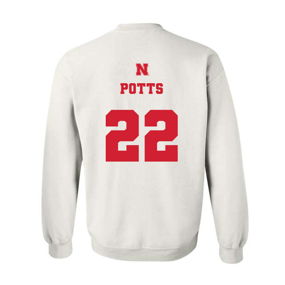 Nebraska - NCAA Women's Basketball : Natalie Potts - Generic Shersey Crewneck Sweatshirt