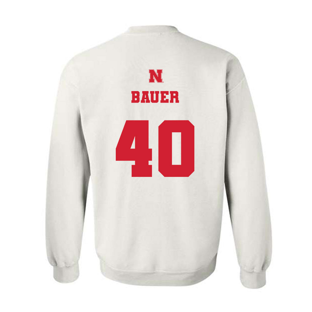 Nebraska - NCAA Football : Rowdy Bauer - Generic Shersey Crewneck Sweatshirt