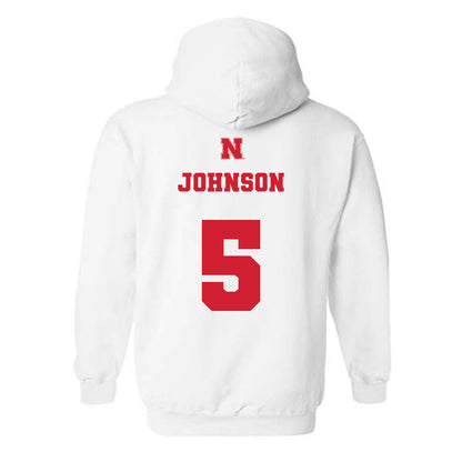 Nebraska - NCAA Women's Basketball : Claire Johnson - Generic Shersey Hooded Sweatshirt-1