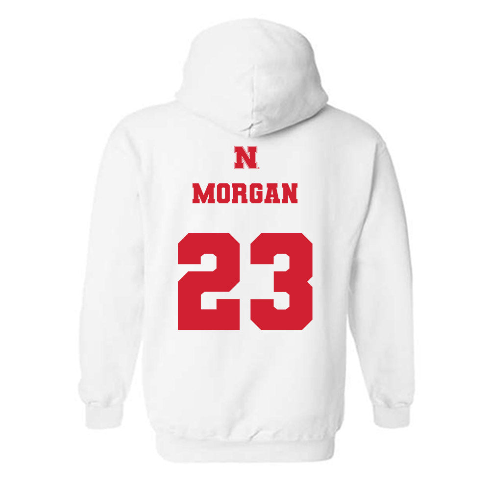 Nebraska - NCAA Men's Basketball : Andrew Morgan - Generic Shersey Hooded Sweatshirt